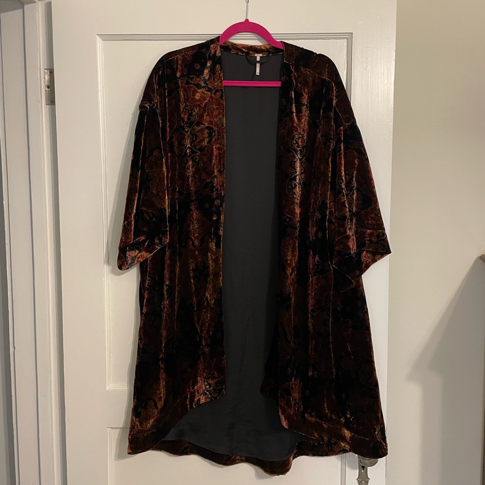 Free People Velvet Kimono